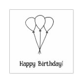 3気球、ハッピーバースデーゴム切手 ラバースタンプ (インプリント)