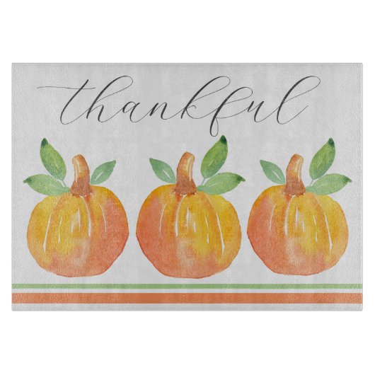 3水彩カボチャ2 カッティングボード (正面)