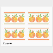 3水彩カボチャ2 長方形シール (シート)