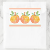 3水彩カボチャ2 長方形シール (バッグ)