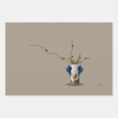 3海詩ブルーピンク沿岸テーマクリスマス ラッピングペーパーシート (正面3)