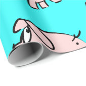 3漫画おもしろいイラストレーション豚の選択カラーギフト ラッピングペーパー (ロールコーナー)