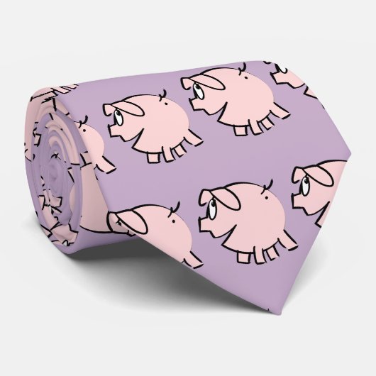 3漫画おもしろい豚の年の誕生日選択カラーT ネクタイ (ロール)