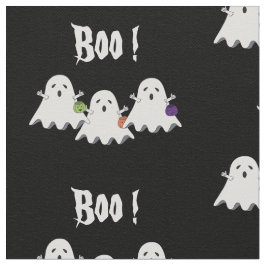 3漫画リトル幽霊ブラック生地 ファブリック