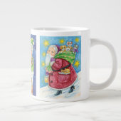 3漫画違うクリスマスサンタクロースデザイン ジャンボコーヒーマグカップ (右)