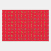 3点セットのエクレクティックツリー包装紙 ラッピングペーパーシート (正面)