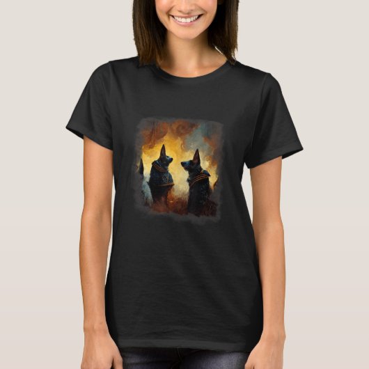 3犬恐怖悪魔の怖いハロウィーンの衣装Oc Tシャツ (正面)