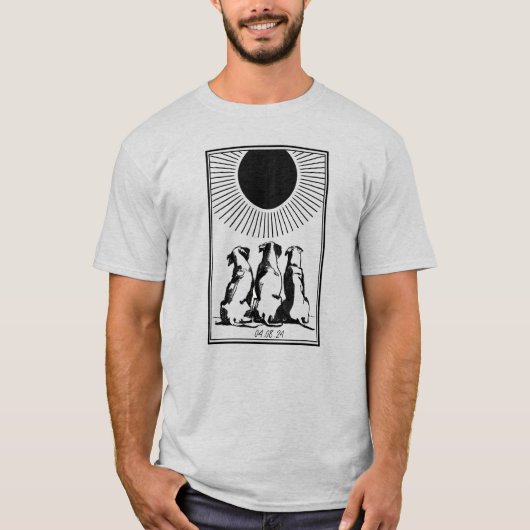 3犬「夜」Eclipse 2024 Tシャツ (正面)