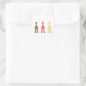 3猫お尻#1スクエアステッカー スクエアシール (バッグ)