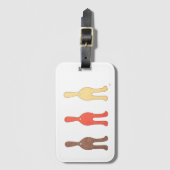 3猫お尻#1荷物タグ ラゲッジタグ (正面縦)