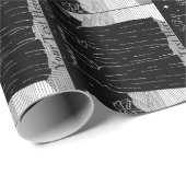 3王のchrismasの星の白黒芸術 ラッピングペーパー (ロールコーナー)