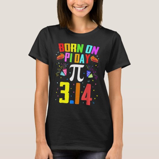 3生まれ月14日ハッピーパイ日誕生日数学ティーシュ Tシャツ (正面)