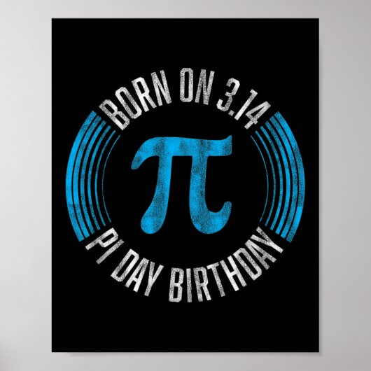 3生まれ月14誕生日3.14日 ポスター (正面)