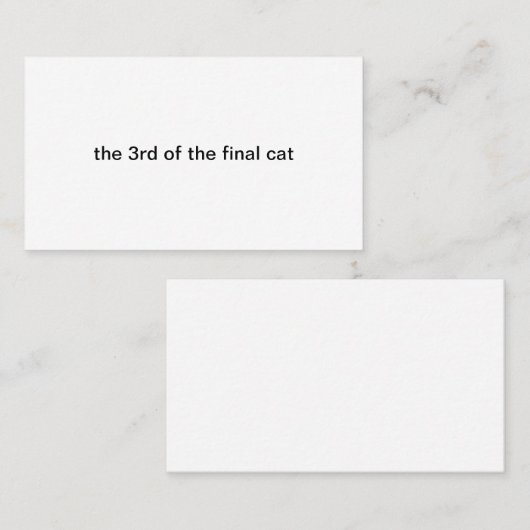 3番目に 名刺 (正面/裏面)