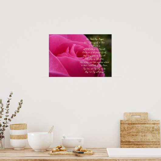 3番目のステップ祈りの言葉 ポスター (キッチン)