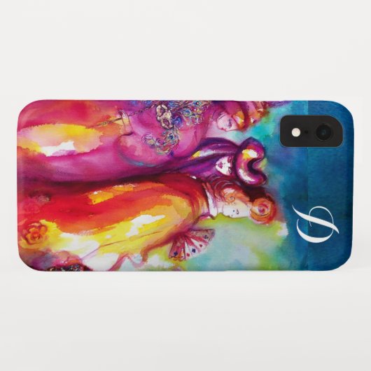 3番目のマスクのベネチアンマスカレードモノグラム Case-Mate iPhoneケース (裏面(横))