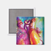 3番目のマスクのヴェネツィアの仮装の水色 マグネット (正面/裏面)