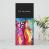 3番目のマスク仮面舞踏会，金ゴールド赤い黄色の青 招待状 (スタンド正面)