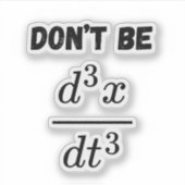 3番目の派生的なJerk数学の学生でない教え シール (正面)