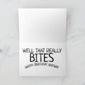 3番目の誕生日キラーサメグリーティングカード カード (内部)