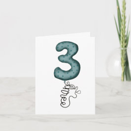 3番目の誕生日バルーンカード カード