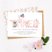 3番目の誕生日パーティー、3小さな豚ビッグバートオオカミ 招待状