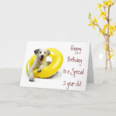 「3番目の誕生日」おもしろいとキスも豊富 カード (黄色い花)