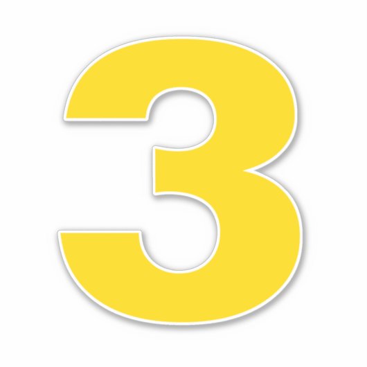 3番金ゴールドと白ステッカー シール (正面)