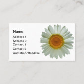 3白いデイジーのモダンの花柄 名刺 (裏面)
