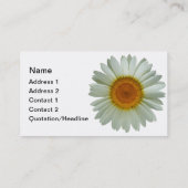 3白いデイジーのモダンの花柄 名刺 (裏面)