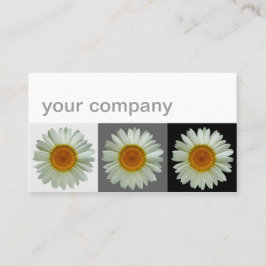 3白いデイジーのモダンの花柄 名刺