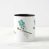 3白幽霊ブルーアイズトップハットスカルカネス マグカップ (中央)