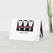 3着のタキシードとのおもしろいな花婿の付添人の招待 招待状 (裏面)