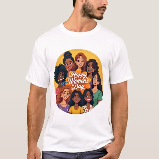 3祝月8国際的日の女子デー Tシャツ (正面)