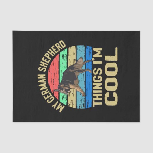 3私のドイツの羊飼い私はクールヴィンテージ 薄葉紙 (正面)