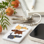 3種類のラブラドールアクリルキーチェーン キーホルダー (正面右)