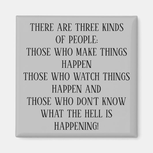 3種類の人 マグネット (正面)