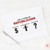 3種類の共和党員ステッカー 長方形シール (封筒)