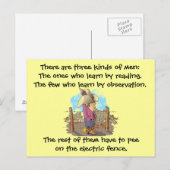 3種類の男性 ポストカード (正面/裏面)