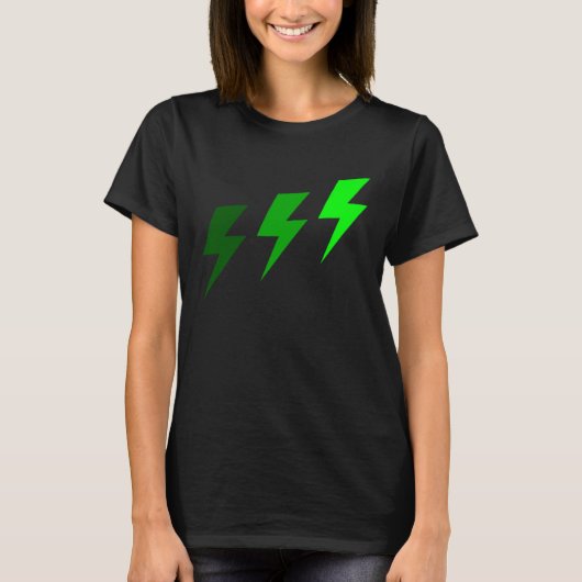 3稲妻緑 Tシャツ (正面)