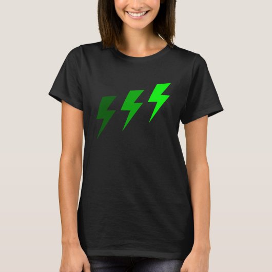 3稲妻緑 Tシャツ (正面)