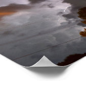 3稲妻雨雲の写真ポスター ポスター (角)