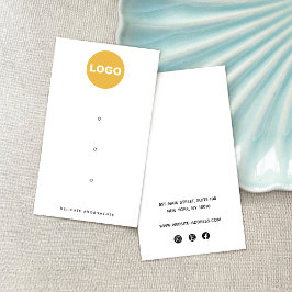 3穴スタッドイヤリングディスプレイ追加ロゴ 名刺