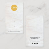 3穴スタッドイヤリング表示ホワイトウッドロゴ 名刺 (正面/裏面)