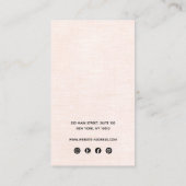 3穴ピンクスクリプトイヤリング表示ホルダー 名刺 (裏面)