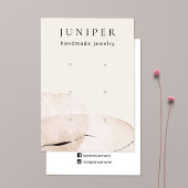 3穴抽象芸術水色イヤリングジュエリー表示 名刺