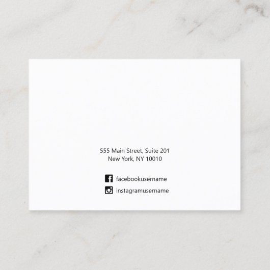 3穴抽象芸術水色イヤリングジュエリー表示 名刺 (裏面)