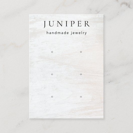 3穴白木ジュエリー表示名刺 名刺 (正面)