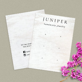 3穴白木ジュエリー表示名刺 名刺