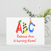 3第3誕生会Invitaitonsを回すABC 招待状 (スタンド正面)